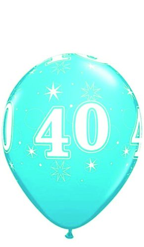 Szám, Számos latex lufi 11" 28cm 6db 40-es lufi kék