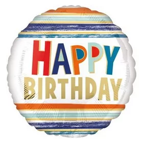 Szülinapi lufi 18" 45cm Happy Birthday
