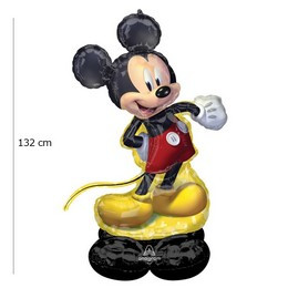 Óriás fólia lufi dekoráció, Airloonz, 53" 134cm Mickey,  n4337111, levegővel tölthető