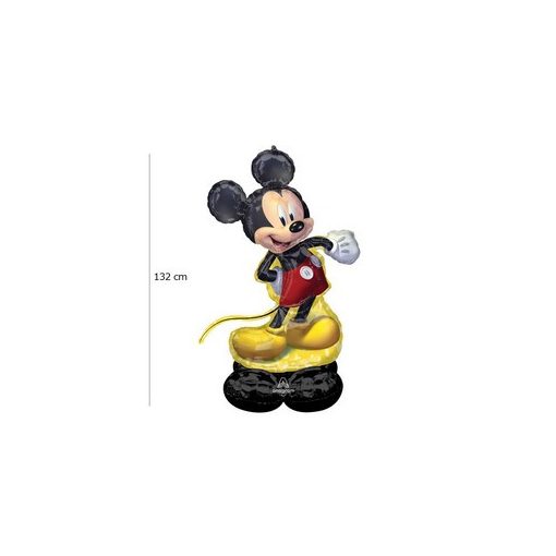 Óriás fólia lufi dekoráció, Airloonz, 53" 134cm Mickey,  n4337111, levegővel tölthető
