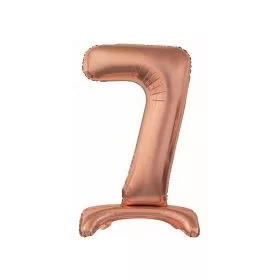   Talpas számos lufi 29" (74cm) fólia szám, számjegy, 7 csak levegővel tölthető, Rosegold