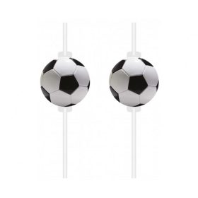 Szívószál papír, foci, football, 4db