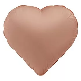 Egyszínű szív lufi 18" 45cm Matt púder