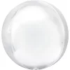 Egyszínű gömb lufi 16" 40cm Fehér Orbz,