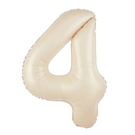   Számos lufi 34" 86cm óriás, szám, számjegy 4-es, krém színű