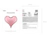 Egyszínű szív fólia lufi 29" 75cm rózsaszín szív