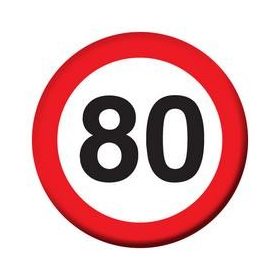   Kitűző számos, Sebességkorlátozó számmal, 80-as, 30472