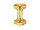 Betű lufi 14" 35cm arany fólia betű, I betű, levegővel tölthető