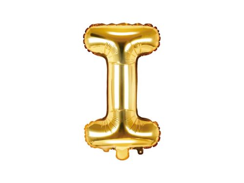 Betű lufi 14" 35cm arany fólia betű, I betű, levegővel tölthető