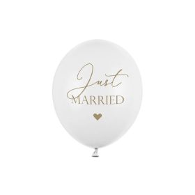 Esküvői latex lufi 11" 28cm 6db Just Married