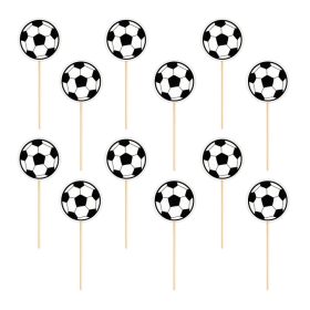 Tortabeszúró, tortadísz, foci, football, 12db