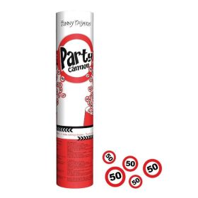   Konfetti ágyú, 20cm-es, 50-es számmal, sebességkorlátozó