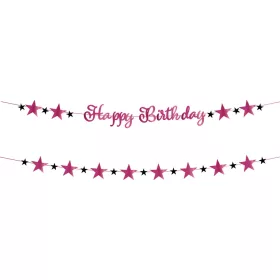 Betűfüzér Happy Birthday 2m, Pink