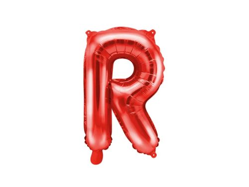 Betű lufi 14" 35cm piros fólia betű, R betű, levegővel tölthető
