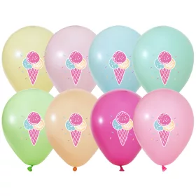 BALONEVI lufi, 12" 30cm, 8db/cs, Ice cream, Fagyi