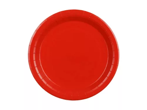 Papírtányér 23cm 6db Piros