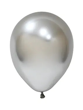 BALONEVI Latex lufi, 12" 30cm, 50db/cs, Krom Silver, Króm Ezüst