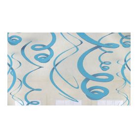   Spirális függő dekoráció világoskék 55cm 12db a6705554