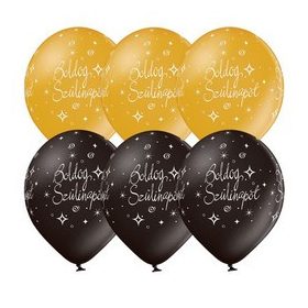 Szülinapi latex lufi 11" 28cm 6db Boldog szülinapot!