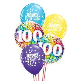   Héliumos luficsokor szülinapra, 100-as - INGYENES GLS szállítással