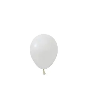 BALONEVI Latex lufi, 5", 13cm, 100db/cs, Pastel White, Fehér