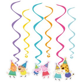 Spirális Függő dekoráció, Peppa 6db