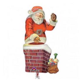   Óriás fólia lufi 53" 134cm Télapó, Mikulás, 3163901