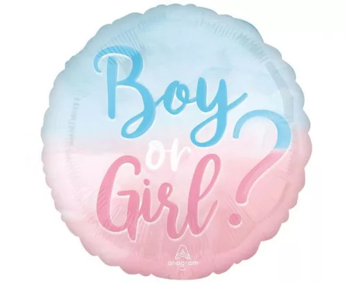 Lufi babaszületésre 17" 43cm - Boy or Girl 
