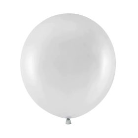 Latex lufi 18" (46cm-es) - Metál Ezüst 2db