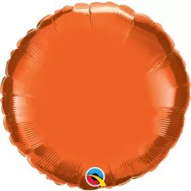 Egyszínű kerek lufi 18" 45cm, Orange, Narancssárga, 