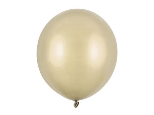 Strong 17" (43cm-es) Latex léggömb, Metallic Gold, Metál Arany