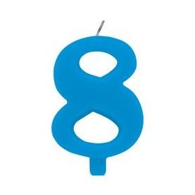 Számgyertya, csillagszórós, kék, 8-as, 50928