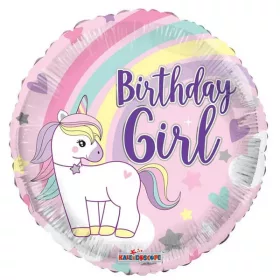 Szülinapi lufi 18" 45cm Birthday Girl