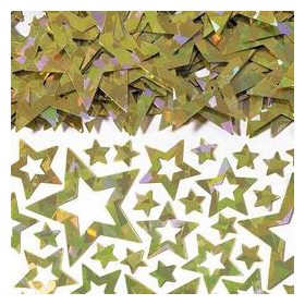 Konfetti fényes arany csillag 14g, a36828-19