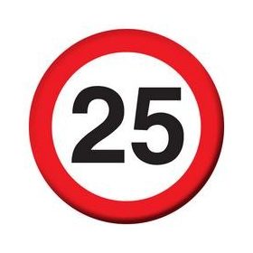   Kitűző számos, Sebességkorlátozó számmal, 25-ös, 30410