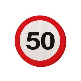   Szalvéta sebességkorlátozó számos 30cm 20db 50-es számmal f28350