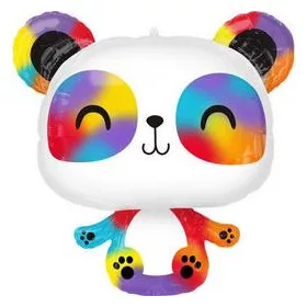 Óriás lufi 24" 61cm szivárvány panda