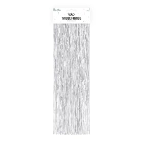 Angyalhaj, szalagdekor, 33x50cm, Ezüst