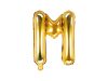 Betű lufi 14" 35cm arany fólia betű, M betű, levegővel tölthető