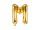 Betű lufi 14" 35cm arany fólia betű, M betű, levegővel tölthető