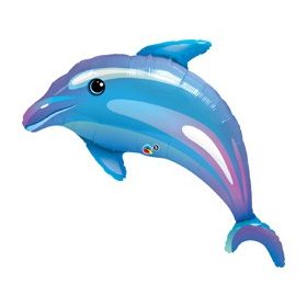 Óriás fólia lufi 42"  delfin, 29338, héliummal töltve