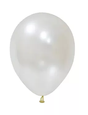 BALONEVI lufi, 12" 30cm, 100db/cs, Metallic White, Metál Fehér