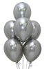 Glossy 11" (28cm-es) Chrome, króm Latex léggömb, ezüst