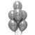 QUALATEX 11" (28cm-es) Chrome Latex léggömb, ezüst, 58270