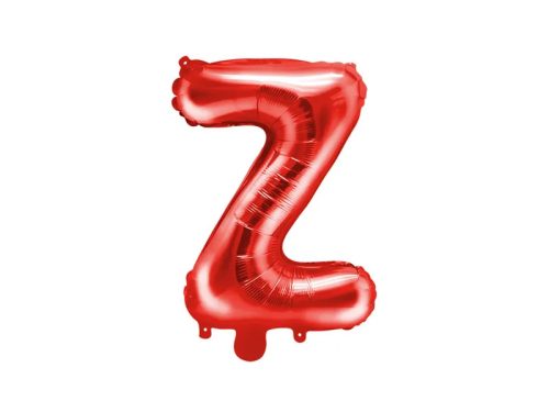 Betű lufi 14" 35cm piros fólia betű, Z betű, levegővel tölthető