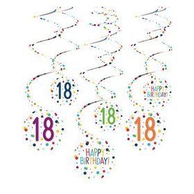 Happy Birthday függő dekoráció, Happy Birthday 18.