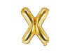 Betű lufi 14" 35cm arany fólia betű, X betű, levegővel tölthető