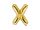 Betű lufi 14" 35cm arany fólia betű, X betű, levegővel tölthető