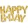 Happy B-day felirat, fólia betűk, csak levegővel tölthető, arany, 76x48cm, 3375901