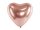 Latex lufi 11" 28cm chrome, Glossy rosegold szív 